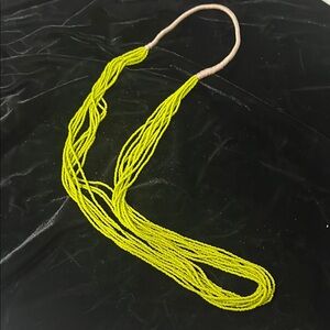 Vibrant Yellow Beaded Necklace